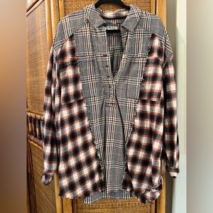 Like New Free People We the Free Wildfire Plaid Top